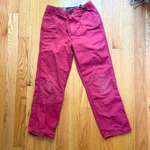 Mini Boden Boys Flannel-lined Adjustable Waist Pants — 7y, red